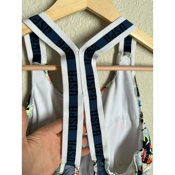 US Polo Association Women's One-Piece Swimsuit Size XL Floral Colorful Athletic - Picture 9 of 13